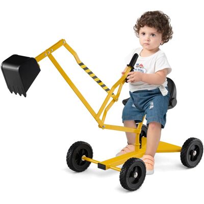 Gymax - Sand Digger for Kids Sandbox Toy Digger w/ 2-Handed Controls & Flexible Shovel - Yellow Gymax - Sand Digger for Kids Sandbox Toy Digger w/ 2-Handed Controls & Flexible Shovel - Yellow