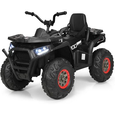 Costway - 12V Kids Electric 4-Wheeler ATV Quad 2 Speeds Ride On Car w/MP3&LED Lights - Black Costway - 12V Kids Electric 4-Wheeler ATV Quad 2 Speeds Ride On Car w/MP3&LED Lights - Black