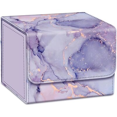Kitcheniva - Magnetic Game Card Case Desk Organizer For MTG/TCG/CCG - Lilac Marble Kitcheniva - Magnetic Game Card Case Desk Organizer For MTG/TCG/CCG - Lilac Marble