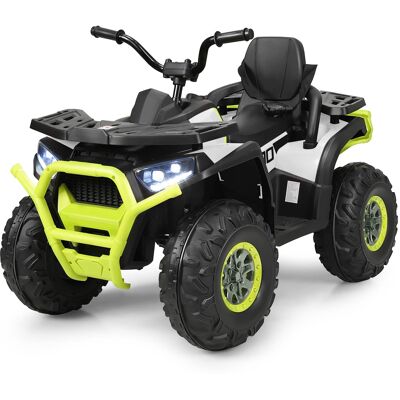 Costway - 12V Kids Electric 4-Wheeler ATV Quad 2 Speeds Ride On Car w/MP3&LED Lights - White Costway - 12V Kids Electric 4-Wheeler ATV Quad 2 Speeds Ride On Car w/MP3&LED Lights - White