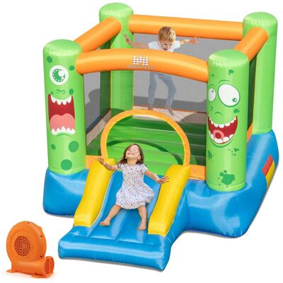Costway - Inflatable Bounce House Jumper Castle Kids Playhouse with 520W Blower - Multicolor Costway - Inflatable Bounce House Jumper Castle Kids Playhouse with 520W Blower - Multicolor