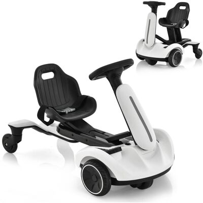 Costway - 6V Kids Ride On Drift Car Electric Drifting Go Kart for Kids with 360° Spin - White Costway - 6V Kids Ride On Drift Car Electric Drifting Go Kart for Kids with 360° Spin - White