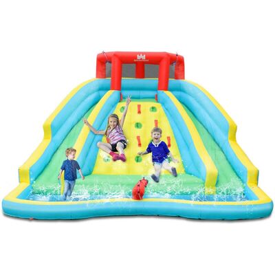 Costway - Inflatable Mighty Water Slide Park Bounce Splash Pool Patio - Multicolor Costway - Inflatable Mighty Water Slide Park Bounce Splash Pool Patio - Multicolor
