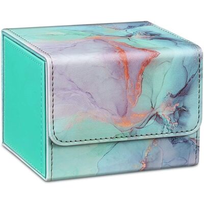 Kitcheniva - Magnetic Game Card Case Desk Organizer For MTG/TCG/CCG - Emerald Marble Kitcheniva - Magnetic Game Card Case Desk Organizer For MTG/TCG/CCG - Emerald Marble