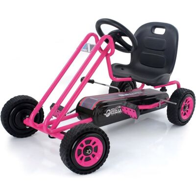 hauck - Ergonomic Pedal Ride On Go Kart Toys for Boys and Girls Ages 4 to 8 - Pink hauck - Ergonomic Pedal Ride On Go Kart Toys for Boys and Girls Ages 4 to 8 - Pink