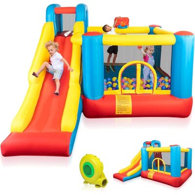 Winado - Bounce House Inflatable Bouncing Castle Play Center w/Air Blower, Jump'n Slide Bouncer, Suitable for Toddler Baby & Litt Winado - Bounce House Inflatable Bouncing Castle Play Center w/Air Blower, Jump'n Slide Bouncer, Suitable for Toddler Baby & Litt