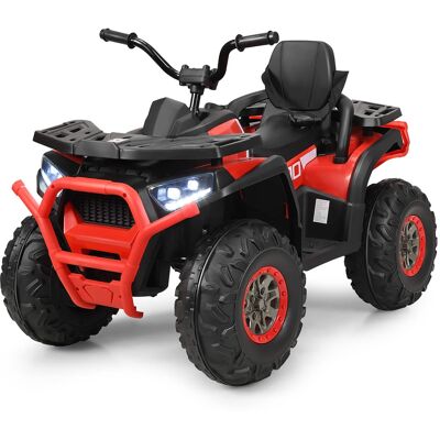 Costway - 12V Kids Electric 4-Wheeler ATV Quad 2 Speeds Ride On Car w/MP3&LED Lights - Red Costway - 12V Kids Electric 4-Wheeler ATV Quad 2 Speeds Ride On Car w/MP3&LED Lights - Red