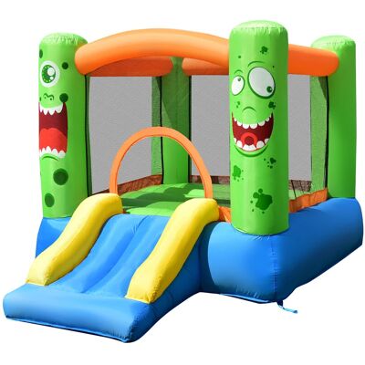 Costway - Inflatable Bounce House Jumper Castle Kids Playhouse w/ Basketball Hoop & Slide - Multicolor Costway - Inflatable Bounce House Jumper Castle Kids Playhouse w/ Basketball Hoop & Slide - Multicolor