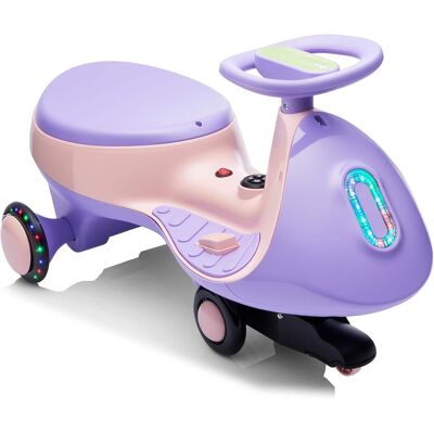 Winado - 12V Electric Wiggle Car with Pedal for Kids, 2 Speed Ride-On Car Toy, 2 in 1 Rechargeable Battery, Anti-Rollover - Purple & Pink Winado - 12V Electric Wiggle Car with Pedal for Kids, 2 Speed Ride-On Car Toy, 2 in 1 Rechargeable Battery, Anti-Rollover - Purple & Pink