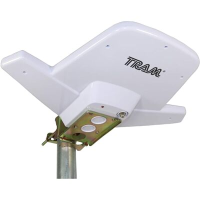 Tram - Digital HDTV Amplified Outdoor Antenna for Home or RV Head Replacement - White Tram - Digital HDTV Amplified Outdoor Antenna for Home or RV Head Replacement - White