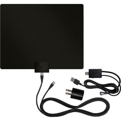 Mohu - Leaf 50 Amplified Indoor HDTV Antenna with 60-Mile Range - Black/White Mohu - Leaf 50 Amplified Indoor HDTV Antenna with 60-Mile Range - Black/White