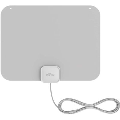 Mohu - Leaf Ultra-Thin Indoor TV Antenna 40-Mile Range, UHF VHF Multi-Directional, 4K 8K UHD NEXTGEN TV - Warm Gray Mohu - Leaf Ultra-Thin Indoor TV Antenna 40-Mile Range, UHF VHF Multi-Directional, 4K 8K UHD NEXTGEN TV - Warm Gray