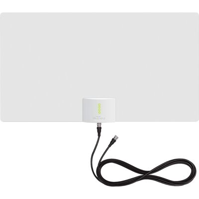 Mohu - Leaf Supreme Pro Indoor Amplified HDTV Antenna 65-Mile Range - Black/White Mohu - Leaf Supreme Pro Indoor Amplified HDTV Antenna 65-Mile Range - Black/White