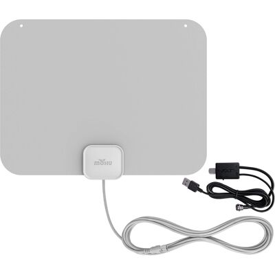 Mohu - Leaf Amplified Indoor HDTV Antenna, 60-mile Range - Gray Mohu - Leaf Amplified Indoor HDTV Antenna, 60-mile Range - Gray