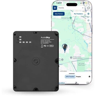 AutoSky - GPS Tracker with Mobile & Desktop App, Removal Alert, 3-Month Battery, Strong Magnet, Real-Time Tracking - Black AutoSky - GPS Tracker with Mobile & Desktop App, Removal Alert, 3-Month Battery, Strong Magnet, Real-Time Tracking - Black