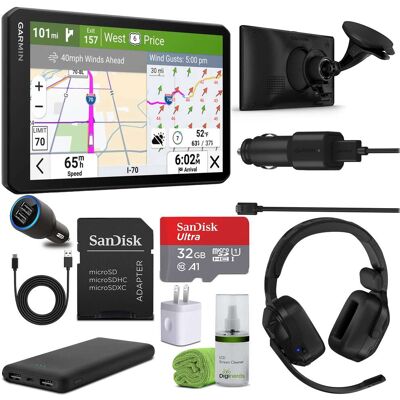 Garmin - dēzl OTR720 7in Truck GPS Bundle with dēzl Headset 210 & SD Card - Black Garmin - dēzl OTR720 7in Truck GPS Bundle with dēzl Headset 210 & SD Card - Black