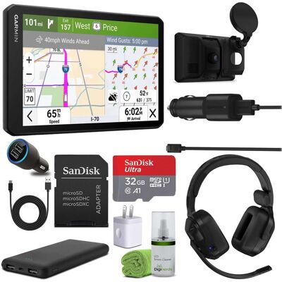 Garmin - dēzl Cam OTR725 GPS Bundle with dēzl Headset 110 - Black Garmin - dēzl Cam OTR725 GPS Bundle with dēzl Headset 110 - Black