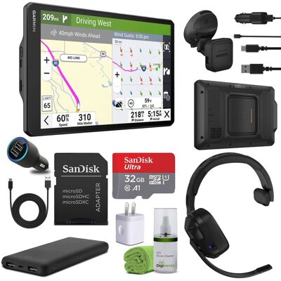 Garmin - dēzl Cam OTR725 Truck GPS Dash Cam Bundle with SD Card - Black Garmin - dēzl Cam OTR725 Truck GPS Dash Cam Bundle with SD Card - Black