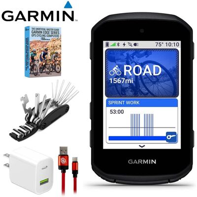 Garmin - Edge 550 Standard Edition, GPS Cycling Computer w/ Deco Gear Master Guide Bundle - Black Garmin - Edge 550 Standard Edition, GPS Cycling Computer w/ Deco Gear Master Guide Bundle - Black