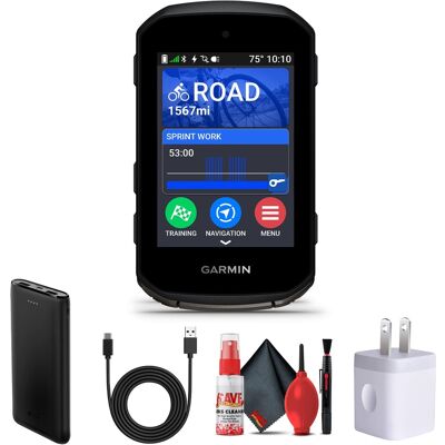 Garmin - Edge 550, Compact GPS Cycling Computer Bundle With P-Bank + More Garmin - Edge 550, Compact GPS Cycling Computer Bundle With P-Bank + More