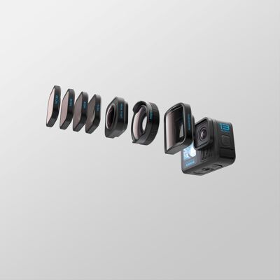GoPro - HB-Series Lens Collection - Macro, Ultra-Wide, Anamorphic, and 4-Pack ND Lens Mod - For HERO13 Black Action Camera - Black GoPro - HB-Series Lens Collection - Macro, Ultra-Wide, Anamorphic, and 4-Pack ND Lens Mod - For HERO13 Black Action Camera - Black