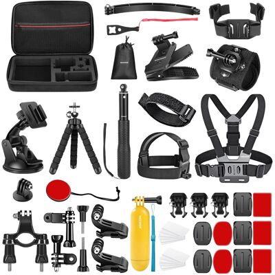 Neewer - 50-in-1 Action Camera Accessory Kit - for GoPro Hero, DJI Osmo, Insta360 & Most Action Cams Neewer - 50-in-1 Action Camera Accessory Kit - for GoPro Hero, DJI Osmo, Insta360 & Most Action Cams