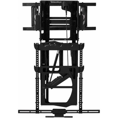 MantelMount - MAX1 Full Motion Fireplace Pull Down TV Mount-Lowers 29", Swivels 40° L/R, 3" Flush to Wall, for TVs 50"-86" to 90 lbs - Black MantelMount - MAX1 Full Motion Fireplace Pull Down TV Mount-Lowers 29", Swivels 40° L/R, 3" Flush to Wall, for TVs 50"-86" to 90 lbs - Black