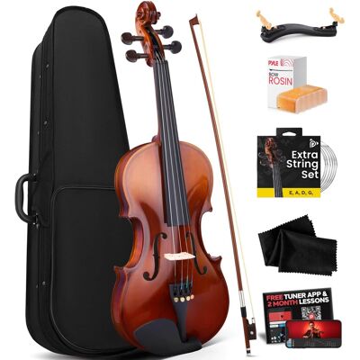Pyle - 3/4 Size Beginner Violin Kit, Includes Travel Case, Bow, Extra Strings, Tuner for Kids & Adults - PGVILN16 Pyle - 3/4 Size Beginner Violin Kit, Includes Travel Case, Bow, Extra Strings, Tuner for Kids & Adults - PGVILN16