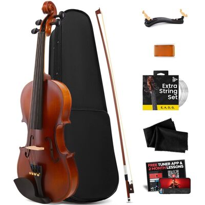 Pyle - 1/4 Size Beginner Violin Kit, Includes Travel Case, Bow, Extra Strings, Tuner for Kids/Adults - PGVILN14 Pyle - 1/4 Size Beginner Violin Kit, Includes Travel Case, Bow, Extra Strings, Tuner for Kids/Adults - PGVILN14