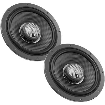 Diamond Audio - HXM65F2BK Motosport 2-way 6.5" 2-ohm Flush Mount Speaker Black Carbon Cone Speaker - 450w Max/150w RMS - Black/Gray Diamond Audio - HXM65F2BK Motosport 2-way 6.5" 2-ohm Flush Mount Speaker Black Carbon Cone Speaker - 450w Max/150w RMS - Black/Gray