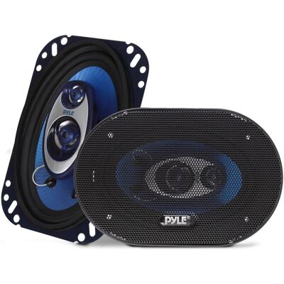 Pyle - 4'' x 6'' Three Way Sound Speaker System - Black Pyle - 4'' x 6'' Three Way Sound Speaker System - Black