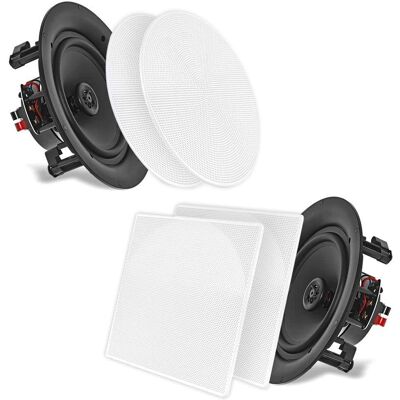 Pyle - 6.5'' Home In-Wall / Ceiling Speakers - Black Pyle - 6.5'' Home In-Wall / Ceiling Speakers - Black