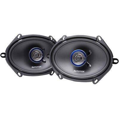 AutoTek - Street Machine 250W 5"x7" & 6"x8" 2 Way Car Audio Coaxial Speakers, Pair - Black AutoTek - Street Machine 250W 5"x7" & 6"x8" 2 Way Car Audio Coaxial Speakers, Pair - Black