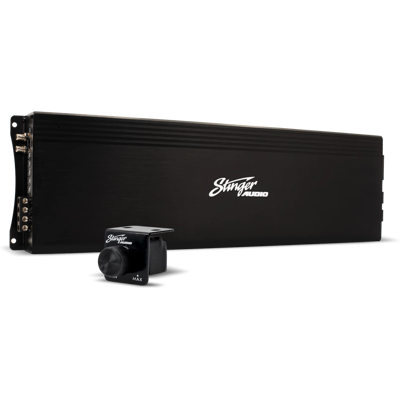 Stinger - 5000W Class D Monoblock Car Amplifier with Bass Boost, Subsonic Filter and Remote Control - Black Stinger - 5000W Class D Monoblock Car Amplifier with Bass Boost, Subsonic Filter and Remote Control - Black