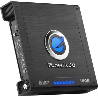 Planet Audio - ANARCHY 1500W Class AB Mono MOSFET Amplifier with Variable Low-Pass Crossover - Black Planet Audio - ANARCHY 1500W Class AB Mono MOSFET Amplifier with Variable Low-Pass Crossover - Black