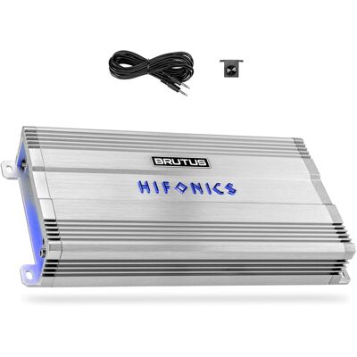 Hifonics - Brutus BG 1400 Watt Class D Monoblock Amplifier with Built-In UV Meter - Silver Hifonics - Brutus BG 1400 Watt Class D Monoblock Amplifier with Built-In UV Meter - Silver