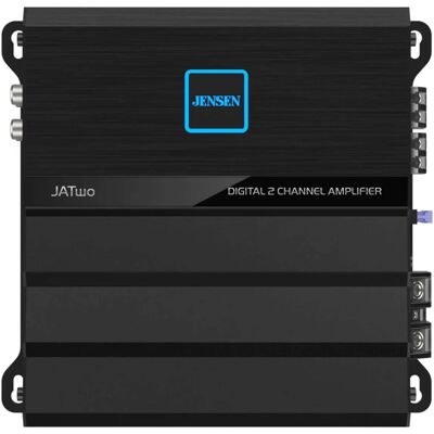 Jensen - JATWO 2 Channel MOSFET Amplifier 125 Watts RMS x 2 @ 4 Ohms, 265 Watts X 2 @ 2 Ohms - Black/Gray Jensen - JATWO 2 Channel MOSFET Amplifier 125 Watts RMS x 2 @ 4 Ohms, 265 Watts X 2 @ 2 Ohms - Black/Gray