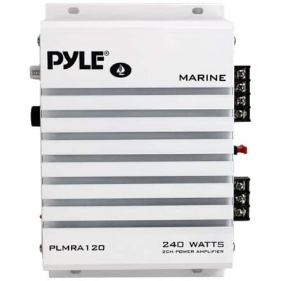 Pyle - PLMRA120 2-Channel 240 Watt Waterproof Marine Amplifier (White) Pyle - PLMRA120 2-Channel 240 Watt Waterproof Marine Amplifier (White)