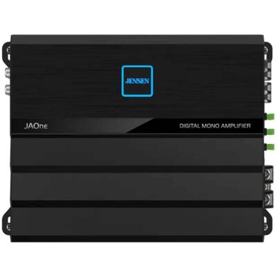 Jensen - JAONE 1 Channel MOSFET Amplifier 500 Watts RMS x 1 @ 4 Ohms, 985 Watts X 1 @ 2 Ohms - Black/Gray Jensen - JAONE 1 Channel MOSFET Amplifier 500 Watts RMS x 1 @ 4 Ohms, 985 Watts X 1 @ 2 Ohms - Black/Gray