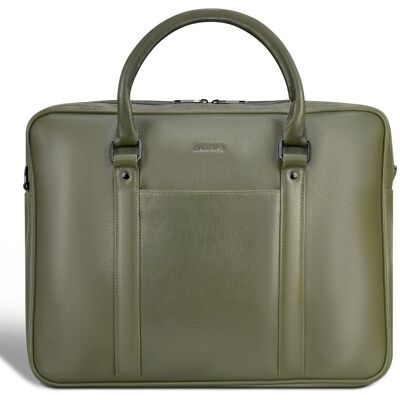 Champs - Onyx Collection Leather Laptop Briefcase - Khaki Champs - Onyx Collection Leather Laptop Briefcase - Khaki