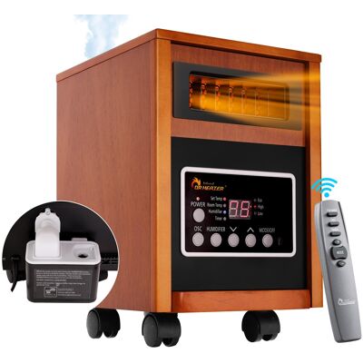 DR. INFRARED HEATER - DR-998, 1500W, Advanced Dual Heating System with Humidifier and Remote Control - Cherry DR. INFRARED HEATER - DR-998, 1500W, Advanced Dual Heating System with Humidifier and Remote Control - Cherry