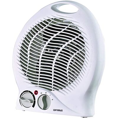 Optimus - 1,500-Watt-Max Portable Fan Heater with Thermostat, H-1322 - White Optimus - 1,500-Watt-Max Portable Fan Heater with Thermostat, H-1322 - White