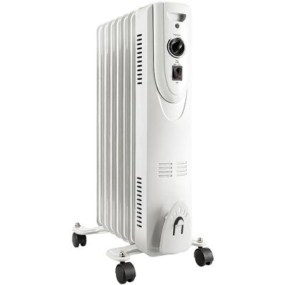 Lifesmart - 1500W Oil Filled Radiator - White Lifesmart - 1500W Oil Filled Radiator - White