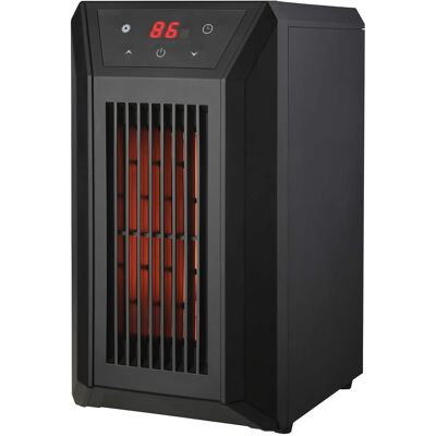 Comfort Glow - QDE1250 1,500-Watt-Max Tabletop Infrared Quartz Heater with Thermostat and Remote - Black Comfort Glow - QDE1250 1,500-Watt-Max Tabletop Infrared Quartz Heater with Thermostat and Remote - Black