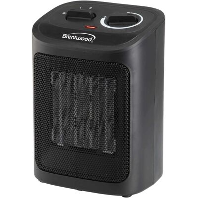 Brentwood - 1500W Portable Ceramic Space Heater and Fan, Model H-C1603BK - Black Brentwood - 1500W Portable Ceramic Space Heater and Fan, Model H-C1603BK - Black