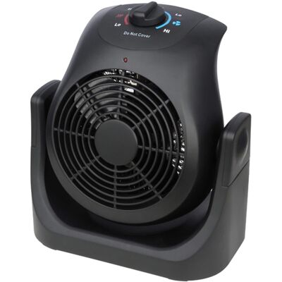 Vaczon - 1500W 2-in-1 Fan Heater, Portable Electric Space Heater with Dual Settings for Home & Office - Black Vaczon - 1500W 2-in-1 Fan Heater, Portable Electric Space Heater with Dual Settings for Home & Office - Black