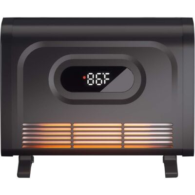 Vaczon - Waterproof 1500W Bathroom Space Heater, Portable Electric Heater with LED Display Adjustable Thermostat, Eco Mode Remote - Black Vaczon - Waterproof 1500W Bathroom Space Heater, Portable Electric Heater with LED Display Adjustable Thermostat, Eco Mode Remote - Black