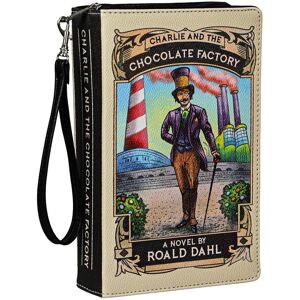 Things2Die4 - Vinyl Charlie & The Chocolate Factory Book Handbag Novelty Clutch Purse Crossbody Bag - Multicolored Things2Die4 - Vinyl Charlie & The Chocolate Factory Book Handbag Novelty Clutch Purse Crossbody Bag - Multicolored