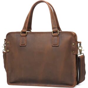 Steel Horse Leather - The Viggo Briefcase Genuine Leather Messenger Bag - Brown Steel Horse Leather - The Viggo Briefcase Genuine Leather Messenger Bag - Brown