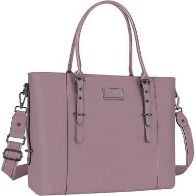 mosiso - Waterproof PU Leather Laptop Bag for Women 17.3 Inch, Vintage Briefcase Shoulder Tote Computer Bag for Work & Office - Purple mosiso - Waterproof PU Leather Laptop Bag for Women 17.3 Inch, Vintage Briefcase Shoulder Tote Computer Bag for Work & Office - Purple